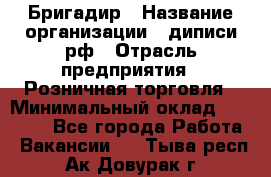 Бригадир › Название организации ­ диписи.рф › Отрасль предприятия ­ Розничная торговля › Минимальный оклад ­ 35 000 - Все города Работа » Вакансии   . Тыва респ.,Ак-Довурак г.